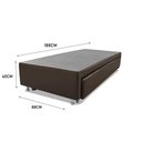 Ver imagem 3 de Cama Box Bicama Auxiliar Solteiro Corino Espuma 8cm 40x88x188 Marrom