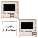 Ver imagem 3 de Home Tucumã 1.8 Tv até 75 Pol. Pés de Madeira Maciça e Led Off White