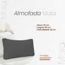 Ver imagem 4 de Almofada Decorativa Maia Cheia Fofinha com Zíper 36x60 Linho para Sofá Cama Poltrona Fibra Siliconad