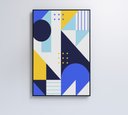 Ver imagem 3 de Quadro Geométrico Colorido 16 - 80x120 Cm - Tecido Canvas