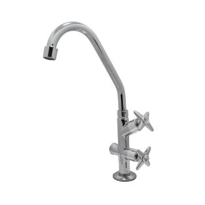 Torneira Tanque Maquina Mesa Bancada Duas Saídas Mangueira Cromada