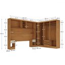 Ver imagem 4 de Guarda-roupa Modulado Soberano 11 Portas 5 Gavetas com Espelho Cinamomo/off White - Panorama Móveis