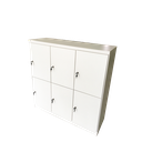 Ver imagem 2 de Armario Roupeiro em Mdf com 6 Portas Guarda Volume Academia Armario Escaninhho Locker Escritorio Esc