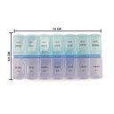 Ver imagem 2 de Kit 2 Caixa Porta Comprimidos Organizador de Remédios 7 Dias da Semana Manhã e Noite 2x Por Dia