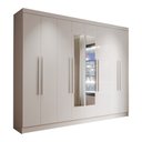 Ver imagem 3 de Guarda-Roupa Casal Osasco 8 Portas 4 Gavetas com Espelho Branco - Panorama Móveis