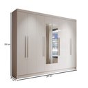 Ver imagem 4 de Guarda-Roupa Casal Osasco 8 Portas 4 Gavetas com Espelho Branco - Panorama Móveis