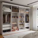 Ver imagem 2 de Guarda-Roupa Casal Osasco 8 Portas 4 Gavetas com Espelho Branco - Panorama Móveis