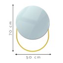 Ver imagem 3 de Espelho Funcional Pratic Circle Dourado 65x55cm Redondo
