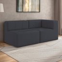Ver imagem 2 de Sofá Modulado 2 Lugares 154cm Espuma D33 Multimóveis Cr45352 Grafite