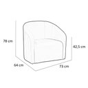 Ver imagem 6 de Poltrona Sala Recepção Lara Requinte Tecido Bouclê - Estopar