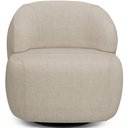 Ver imagem 3 de Kit 02 Poltronas Decorativa Orgânica Giratória Para Sala Living Barolo L06 Linho Bege Escuro - Lyam 