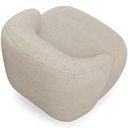 Ver imagem 6 de Kit 02 Poltronas Decorativa Orgânica Giratória Para Sala Living Barolo L06 Linho Bege Escuro - Lyam 