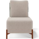Ver imagem 3 de Poltrona Decorativa Sala Estar Living Pés Madeira Hungria L02 Couríssimo Verde Bouclê Creme - Lyam L