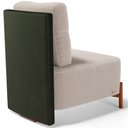 Ver mais imagens de Poltrona Decorativa Sala Estar Living Pés Madeira Hungria L02 Couríssimo Verde Bouclê Creme - Lyam L