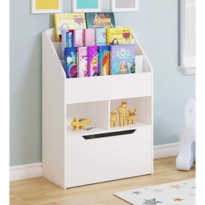Organizador De Livros Com Baú Kiara 100% Mdf Infantil