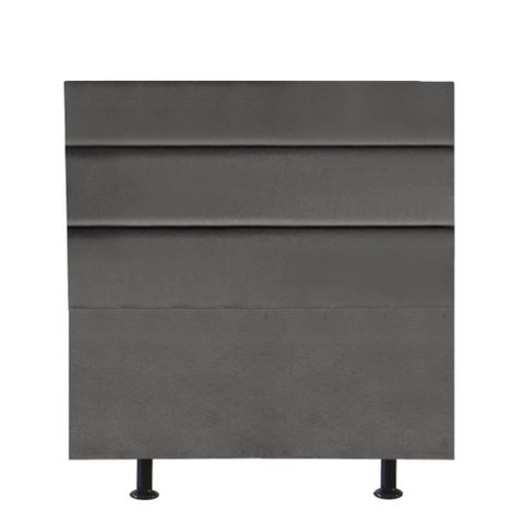 Cabeceira Estofada Argentina 100cm Solteiro para Cama Box Quarto Corino Cinza - Gat Magazine