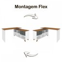 Ver imagem 3 de Mesa Escrivaninha Gold 2 Gavetas Freijo/gradfito/branco - Artany