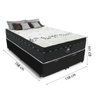 Cama Box Baú Casal Queen Colchão Molas Ensacadas Miami Gazin 158x198x67cm Branco / Preto - 4