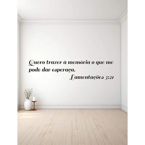 Adesivo de Parede Lamentações 3:21:100 X 23 Cm