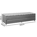 Ver imagem 6 de Calçadeira Sapateira Baú Munique 1.60 Linho Grafitte - Star Confort