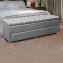 Ver imagem 1 de Calçadeira Sapateira Baú Munique 1.60 Linho Grafitte - Star Confort