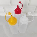 Ver imagem 6 de Kit 3 Bisnagas Plásticas para Molhos 250ml Plasvale Maionese Ketchup Mostarda