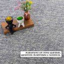 Ver imagem 5 de Tapete Sisal Sala Quarto 200x250 Tecido Sintético Mesclado - Chumbo Marfim