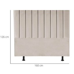 Cabeceira Cama Casal Box Queen 160 Cm Maya Corino e Frame:bege - 3
