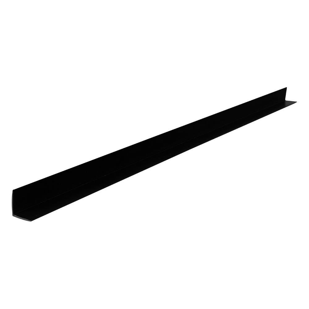 Cantoneira L PVC Protetor de Canto 25x25mm Barra 300cm 15 UN AZN - Preto - 3