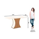 Ver imagem 4 de Conjunto: Mesa de Cozinha Luiza Tampo Madeirado C/ Vidro 160x90cm e 6 Cadeiras Bella Nature/suede