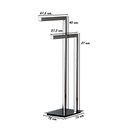 Ver imagem 6 de Toalheiro Duplo Pia Bancada Lavabo Porta Toalhas 45cm Banheiro Aço Inox Polido Linha Larissa Stainle