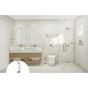 Ver imagem 3 de Toalheiro Duplo Pia Bancada Lavabo Porta Toalhas 45cm Banheiro Aço Inox Polido Linha Larissa Stainle