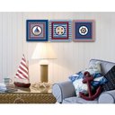 Ver imagem 2 de Conjunto Kit com 3 Quadros Náuticos Decorativos Linha Náutica Marinheiro Mar 4