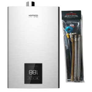 Aquecedor de Água a Gás Komeco Ko 16 Di Prime Inox 16 Litros Digital Bivolt Gás Glp com Kit Ligação