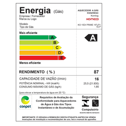 Aquecedor de Água a Gás Komeco Ko 16 Di Prime Inox 16 Litros Digital Bivolt Gás Glp com Kit Ligação - 8