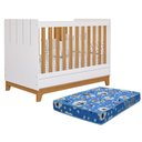 Ver imagem 1 de Berço Mini Cama Biscoito Branco/nature com Colchão Physical - Permóbili Baby