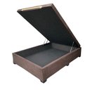 Ver imagem 2 de Cama Box Baú Casal Suede Luxo - Gs Kamas - Acabamento Reforçado, Amplo Espaço (marrom)