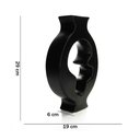 Ver imagem 5 de Vaso Decorativo em Cerâmica Vasado Preto 29x19cm - D’Rossi
