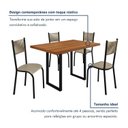 Ver imagem 5 de Conjunto Sala de Jantar 4 Cadeiras Madeira Mariana Bege Rami/Perola