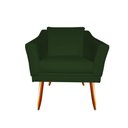 Ver imagem 3 de Kit Namoradeira + 2 Poltronas Decorativa Agatha Suede Verde Pés Madeira Mz Decor