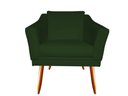 Ver imagem 3 de Kit Namoradeira + 2 Poltronas Decorativa Agatha Suede Verde Pés Madeira Mz Decor