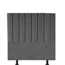 Ver imagem 1 de Cabeceira Estofada Carla 100cm Solteiro para Cama Colchão Box Quarto Corino Cinza - Aurora Line
