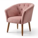 Ver imagem 5 de Jogo 2 Poltronas Estofadas Tecido Veludo Elegante para Sala de Espera Aconchegante Pés de Madeira Re