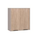 Ver imagem 1 de Armário Aéreo 80cm 2 Portas 1 Prateleira Stylo Luciane Móveis Cinammon-cumaru