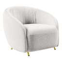 Ver imagem 6 de Poltrona Decorativa Orgânica Luxo Recepção Nuvem - Zahav:bouclê/offwhite