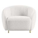 Ver mais imagens de Poltrona Decorativa Orgânica Luxo Recepção Nuvem - Zahav:bouclê/offwhite