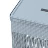 Cesto de Roupa Grid Azul Glacial 49 L com Tampa 38 x 28 x 55,2 cm - 3