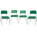 Ver imagem 2 de Kit 4 Cadeiras Infantil Iso Verde Brinquedoteca Escolas Ecomhome