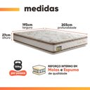 Ver imagem 4 de Cama Box Desmontável King Molas Ensacadas D33 Double Face 193x203x65cm Hellen 120 kg por Pessoa