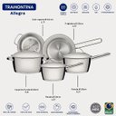 Ver mais imagens de Jogo Panelas Tramontina Allegra Aço Inox Fundo Triplo 5peças